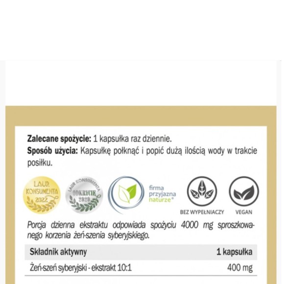 Yango ŻEŃ-SZEŃ SYBERYJSKI 90 kapsułek