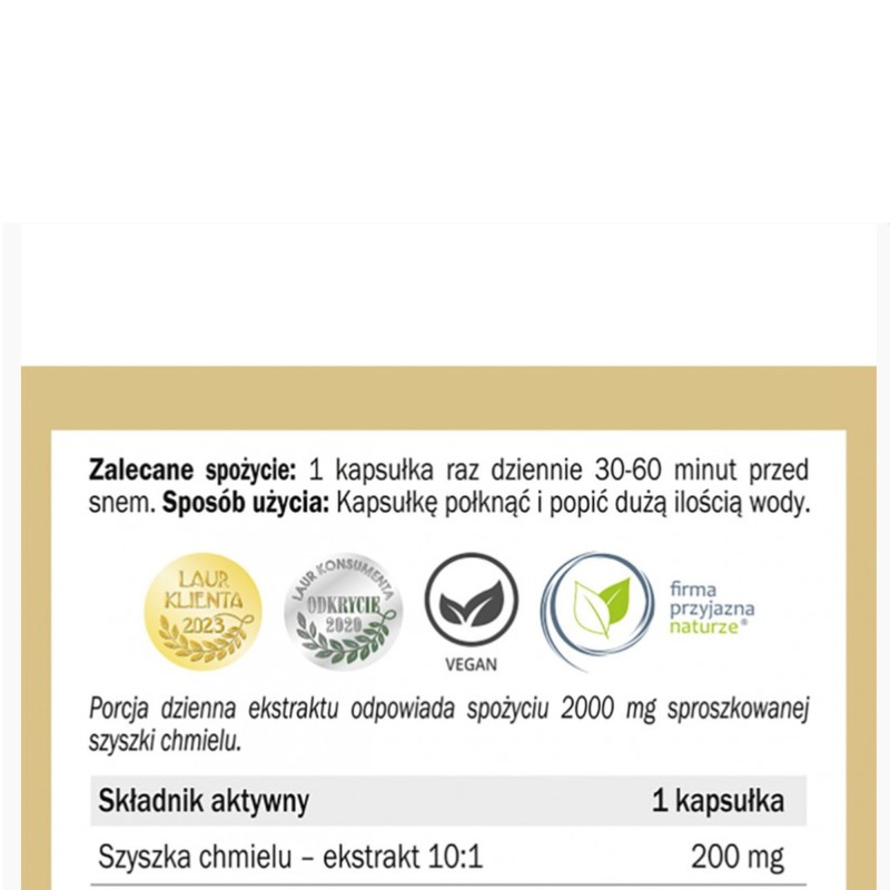 Yango SZYSZKA CHMIELU 60 kapsułek