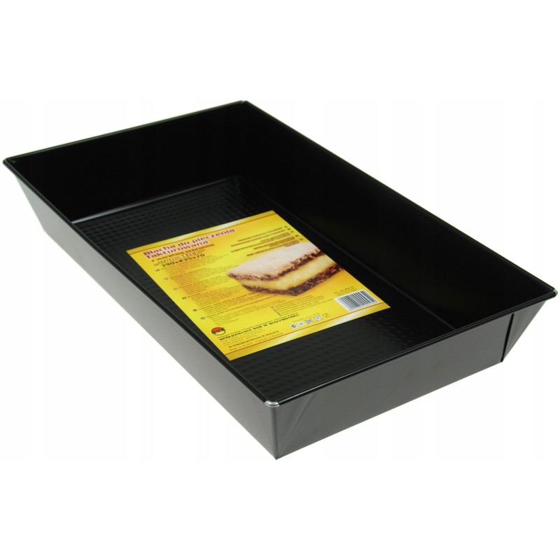 FORMA BLACHA DO PIECZENIA bardzo duża 39x23,5x7cm CZARNA