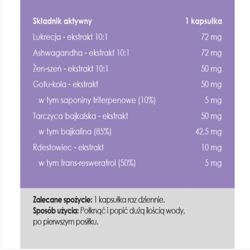 Yango Panaseus MOJA TARCZYCA  430MG żeń-szeń ashwagandha
