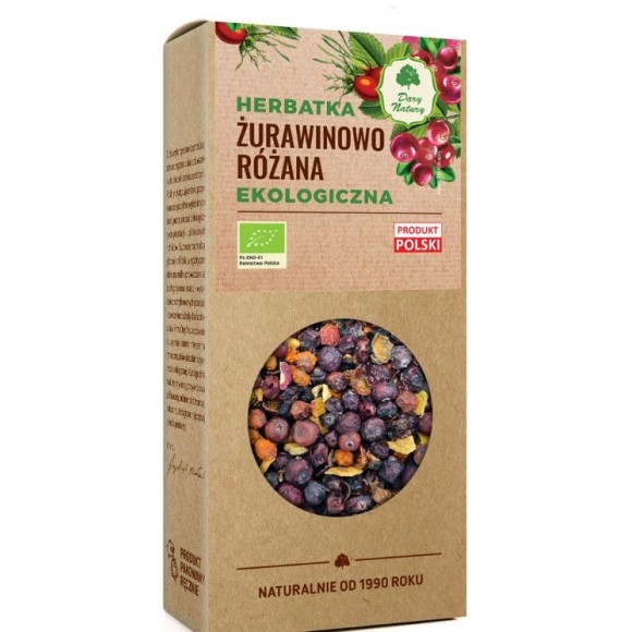ŻURAWINOWO RÓŻANA herbata owocowa EKO DARY NATURY 100G