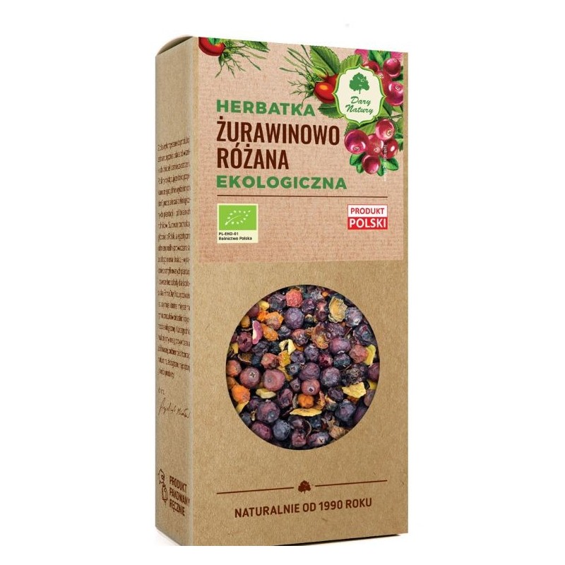 ŻURAWINOWO RÓŻANA herbata owocowa EKO DARY NATURY 100G