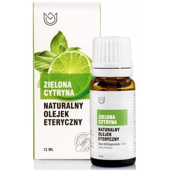 Naturalny OLEJEK ETERYCZNY 100% ZIELONA CYTRYNA cytrus 10ml