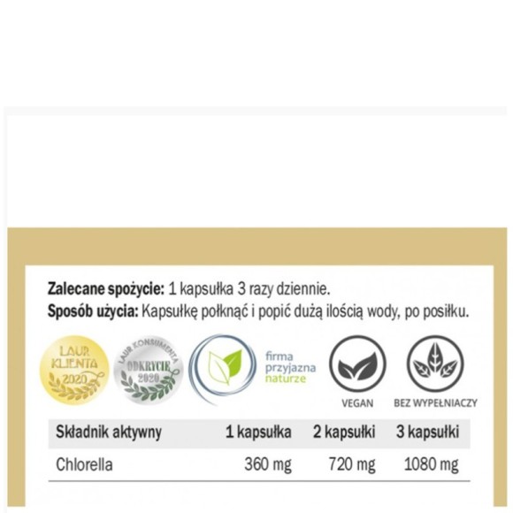 Yango CHLORELLA przerwane ściany komórkowe wsparcie