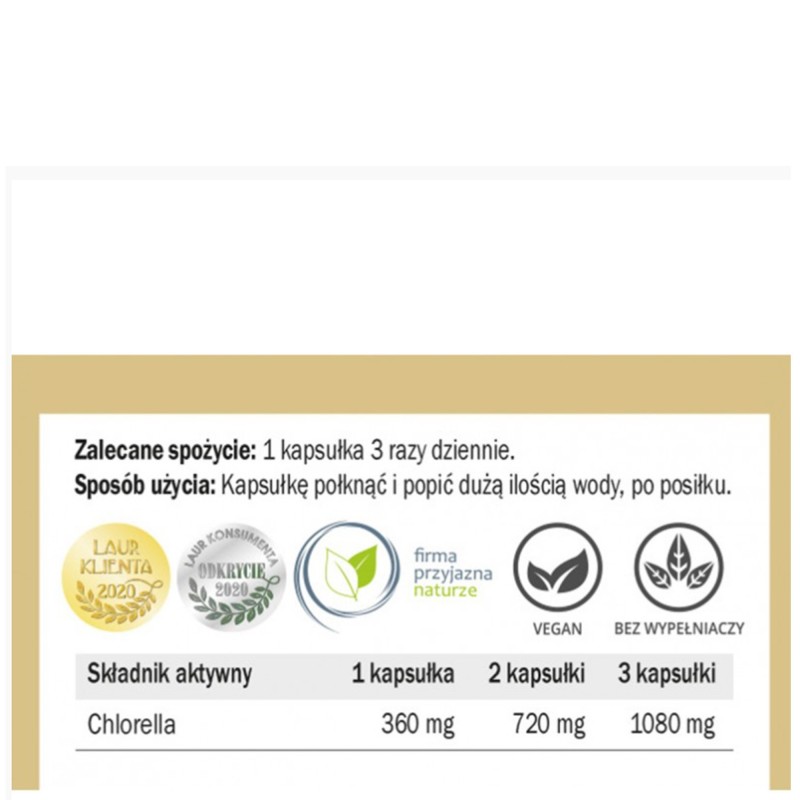 Yango CHLORELLA przerwane ściany komórkowe wsparcie