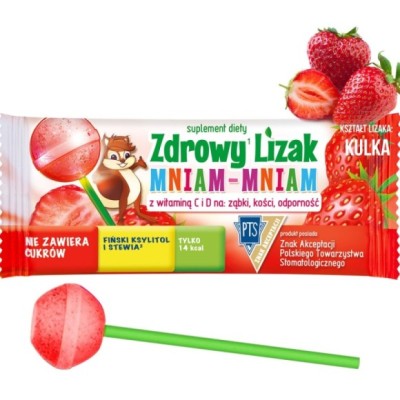 Starpharma ZDROWY LIZAK KULKA truskawka TRUSKAWKOWY bez