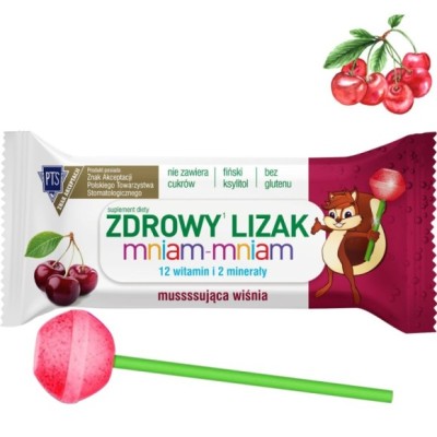 Starpharma ZDROWY LIZAK kulka wiśnia WIŚNIOWY bez cukru