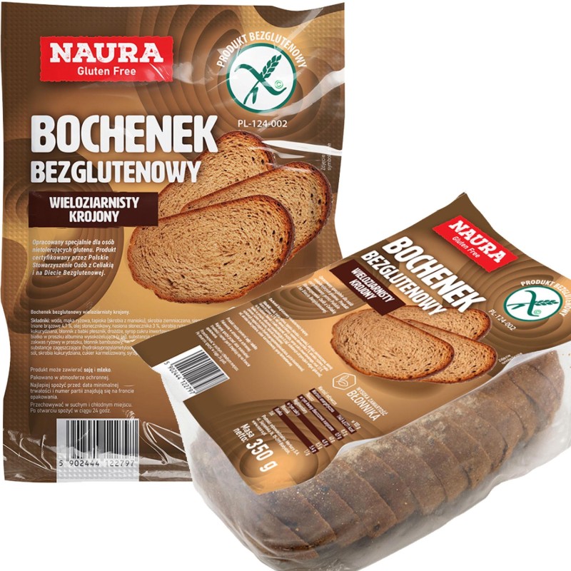 NAURA CHLEB BOCHENEK BEZGLUTENOWY WIELOZIARNISTY BEZ