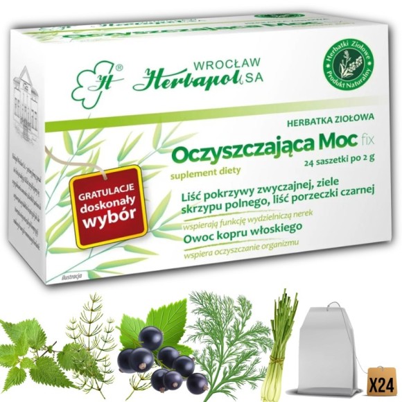 HERBAPPOL Oczyszczająca moc ziołowa herbata 24 saszetki