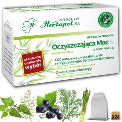 HERBAPPOL Oczyszczająca moc ziołowa herbata 24 saszetki
