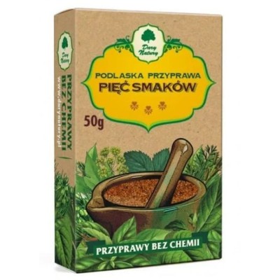 Dary Natury PIĘĆ SMAKÓW przyprawa BEZ CHEMII 50g kartonik