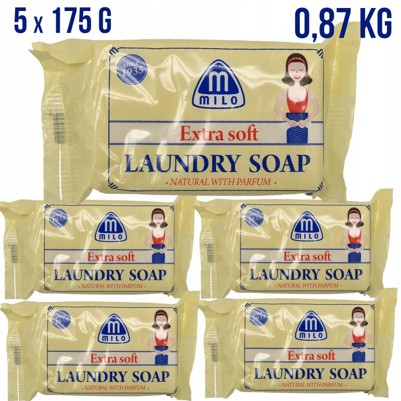 MYDŁO SZARE delikatne Laundry Soap DO PRANIA NA PLAMY kostka 175g MILO