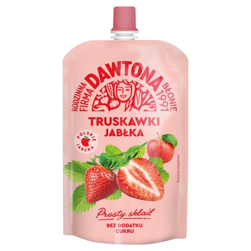 Dawtona MUS OWOCOWY TRUSKAWKI JABŁKA prosty skład bez