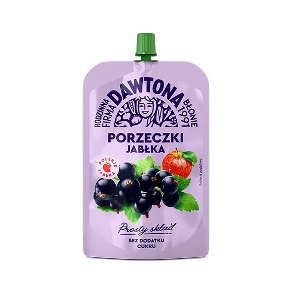 Dawtona MUS OWOCOWY PORZECZKI BANANY JABŁKA prosty skład