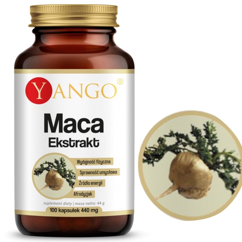 Yango MACA Ekstrakt wsparcie ZMĘCZENIE STRES SPRAWNOŚC