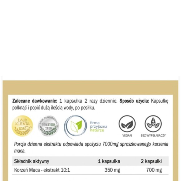 Yango MACA Ekstrakt wsparcie ZMĘCZENIE STRES SPRAWNOŚC