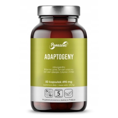 YAngo Panaeus ADAPTOGENY 50 kapsułek ASHWAGANDHA ŻEŃ-SZEŃ