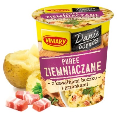 Winiary PUREE ZIEMNIACZANE Z KAWAŁKAMI BOCZKU I GRZANKAMI