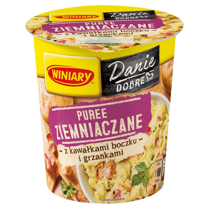 Winiary PUREE ZIEMNIACZANE Z KAWAŁKAMI BOCZKU I GRZANKAMI