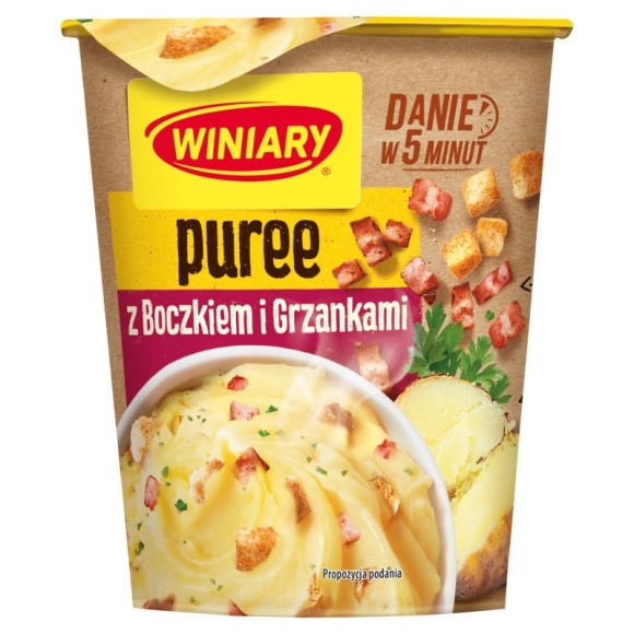 Winiary PUREE ZIEMNIACZANE Z KAWAŁKAMI BOCZKU I GRZANKAMI