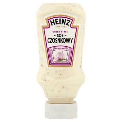 HEINZ SOS CZOSNKOWY Greek style 220ml DO MIĘS ZAPIEKANEK