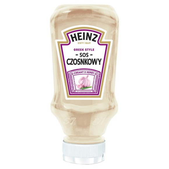 HEINZ SOS CZOSNKOWY Greek style 220ml DO MIĘS ZAPIEKANEK