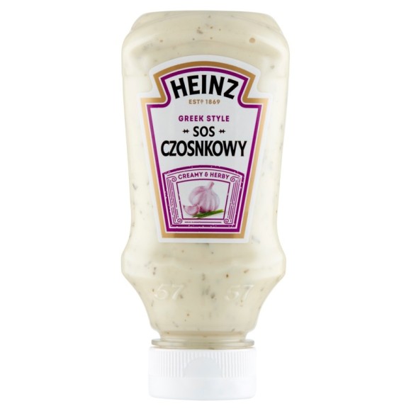 HEINZ SOS CZOSNKOWY Greek style 220ml DO MIĘS ZAPIEKANEK