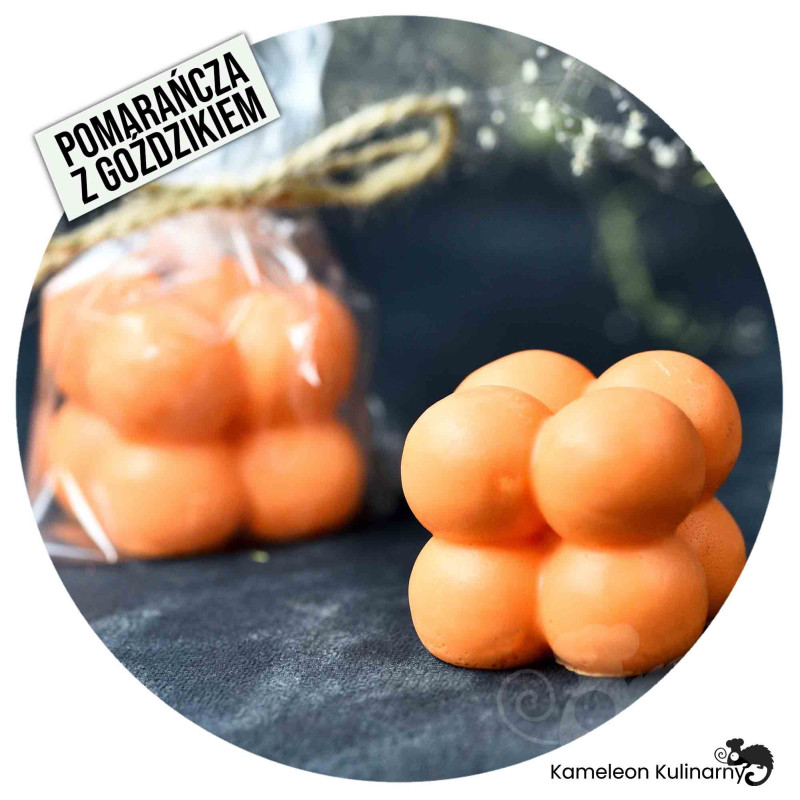 MYDŁO handmade BĄBELKI POMARAŃCZA + GOŹDZIK 45g