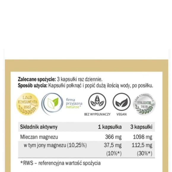 Yango MLECZAN MAGNEZU wsparcie ZMĘCZENIE BRAK ENERGII 90