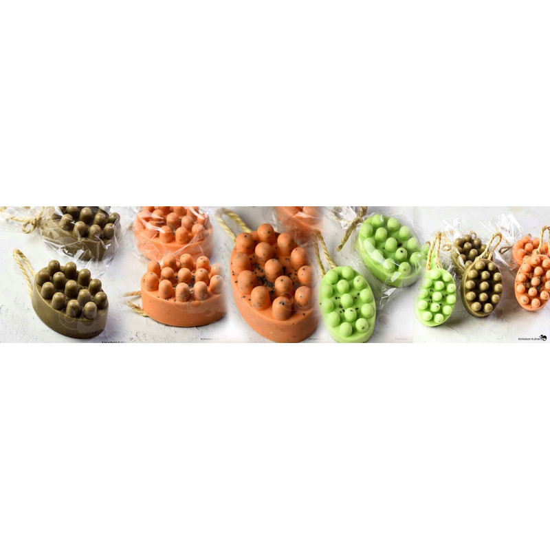 MYDŁO handmade KOSTKA do masażu i peelingu 150g