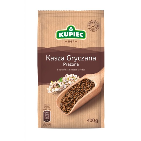Kupiec KASZA GRYCZANA PRAŻONA w folii 400g 0,4KG gotowe w