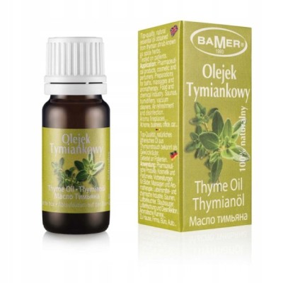 NATURALNY OLEJEK ETERYCZNY TYMIANKOWY TYMIANEK 7ml BAMER