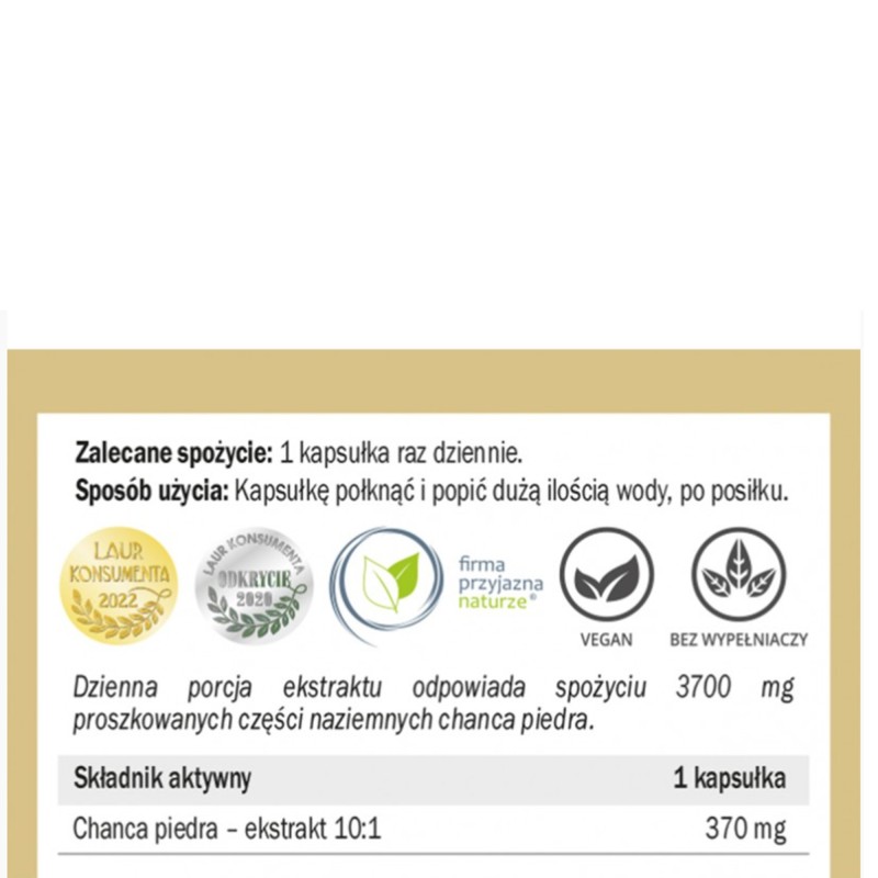 Yango CHANCA PIEDRA wsparcie UKŁAD MOCZOWY KAMICA NERKOWA