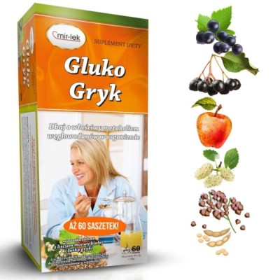 MIR-LEK GLUKO GRYK wsparcie PRAWIDŁOWY POZIOM CUKRU morwa