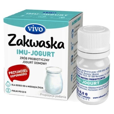 Jogurt domowy VIVO ZAKWASKA IMU-JOGURT kultury bakterii 1
