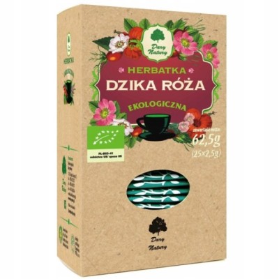 DZIKA RÓŻA Herbatka EKO 62,5g saszetki Dary Natury