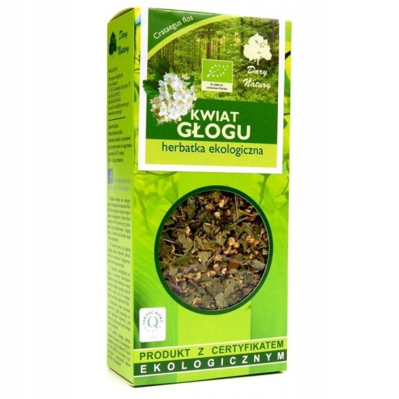 KWIAT GŁOGU GŁÓG susz Herbatka EKO DARY NATURY 50g wsparcie