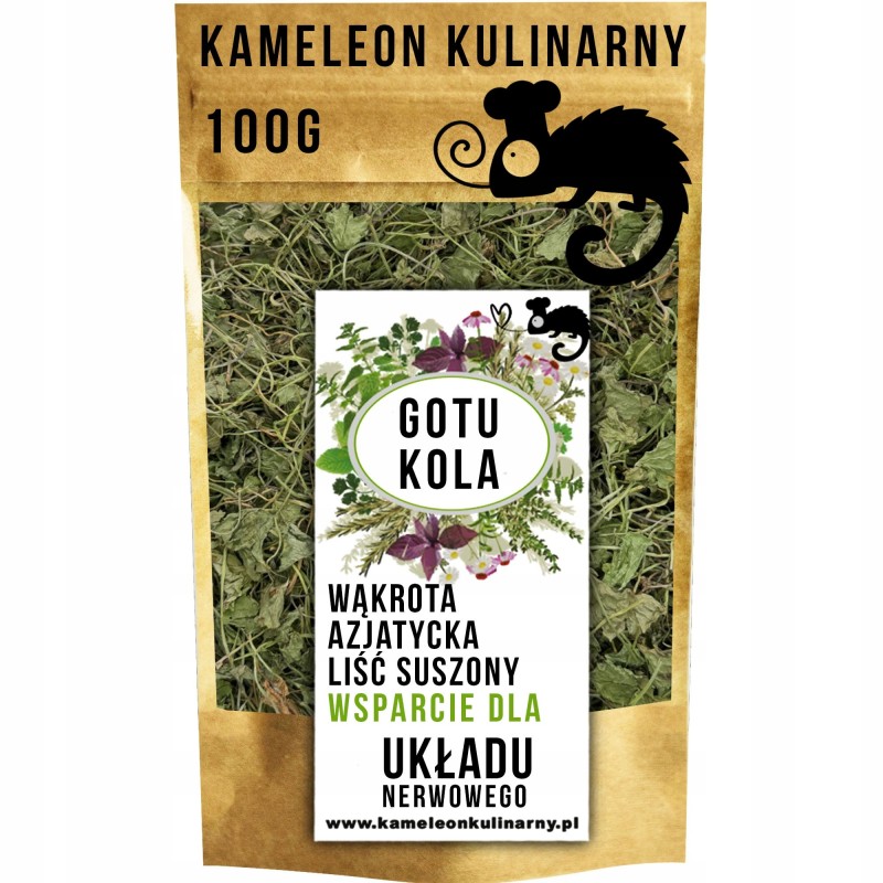 GOTU KOLA WĄKROTKA AZJATYCKA ziele 100g / ZIOŁA od KAMELEON
