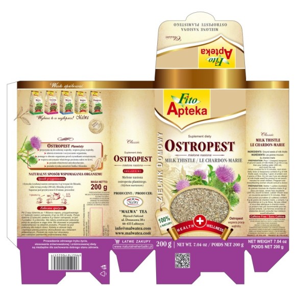 Malwa OSTROPEST 200g zioła SUSZ ZIOŁOWY FITO APTEKA MALWATEA