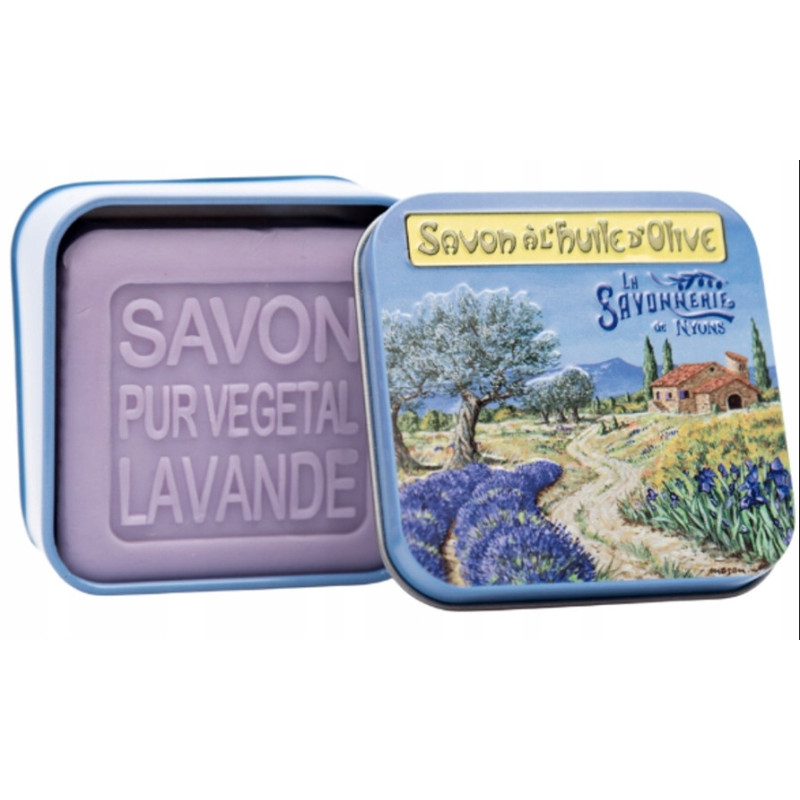MYDŁO marsylskie FRANCUSKIE PERFUMOWANE LAWENDOWE Lawenda W PUSZCE 100g