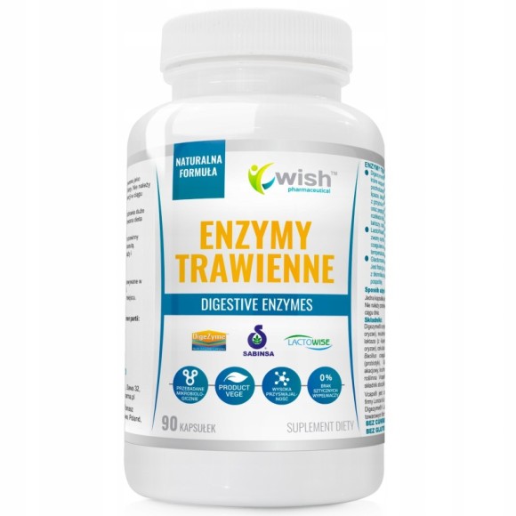 Wish ENZYMY TRAWIENNE 5 enzymów wspomagających TRAWIENIE +