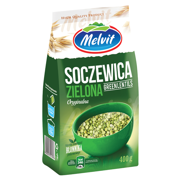 Melvit SOCZEWICA ZIELONA 0,4KG źródło: białko żelazo magnez