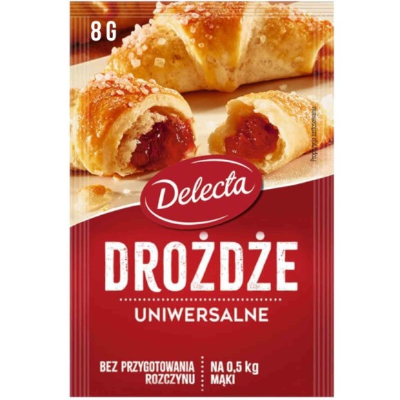 DELECTA DROŻDŻE INSTANT SUSZONE 8g 1szt.