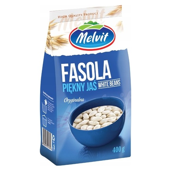 Melvit FASOLA PIĘKNY JAŚ 0,4KG wysoka zawartość białka i