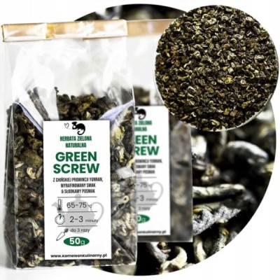KAMELEON KULINARNY HERBATA ZIELONA naturalna GREEN SCREW 50g