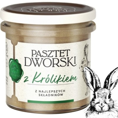 PASZTET DWORSKI Z KRÓLIKIEM DROBIOWY Z MIĘSEM Z KRÓLIKA