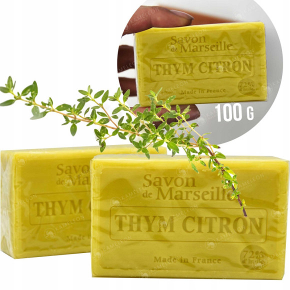 MYDŁO MARSYLSKIE MACIERZANKA CYTRYNOWA 72% 100g Le Chatelard 1802 MYDŁO MARSYLSKIE MACIERZANKA CYTRYNOWA 72% 100g Le Chatelard 1802