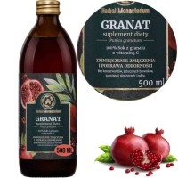 HERBAL SOK z GRANATU WitC 500ml wsparcie ODPORNOŚĆ UKŁAD