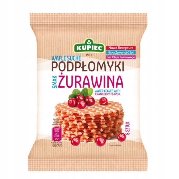 Kupiec PODPŁOMYKI O SMAKU ŻURAWINOWYM ŻURAWINA 8szt 70g