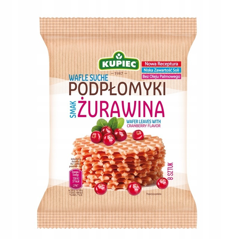 Kupiec PODPŁOMYKI O SMAKU ŻURAWINOWYM ŻURAWINA 8szt 70g